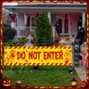 Halloween Clown Banner Outdoor, Do Not Enter Sign, Circus Decor