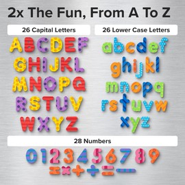 X-bet MAGNET Foam Magnets and Magnetic Letters for Toddlers and Kids - ABC Alphabet Magnets for Refrigerator and Dry Erase Board - Baby Magnets for Fridge and Whiteboard - Ideal for Kids!