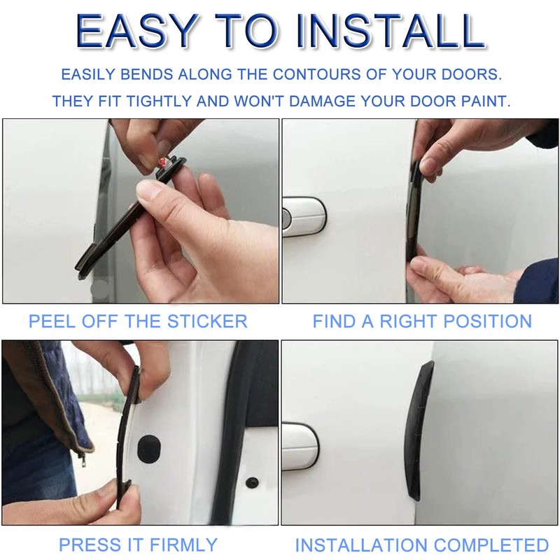 Car Door Edge Guards Protector - 4Pcs Auto Anti-Collision Crash