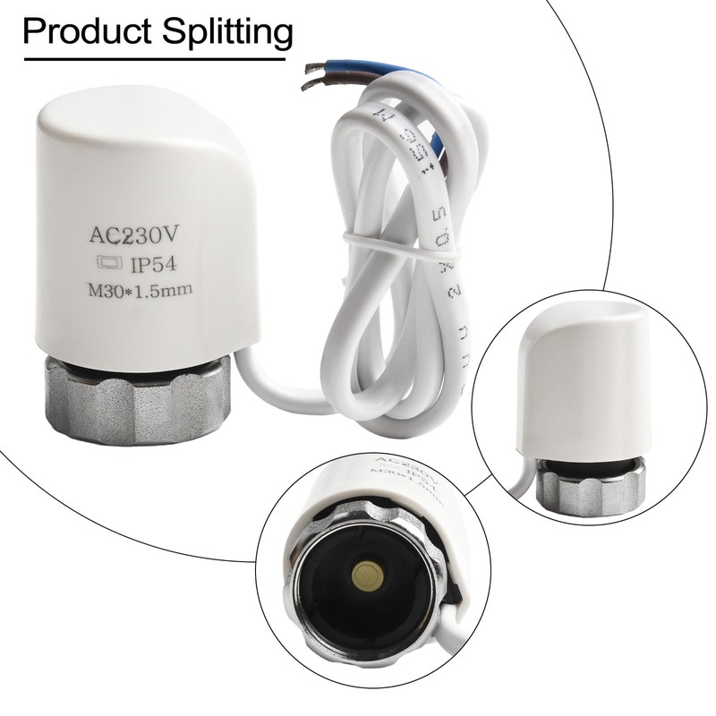 Actuator 230V for Underfloor Heating Manifolds, Adjustable Electric Thermal Actuator