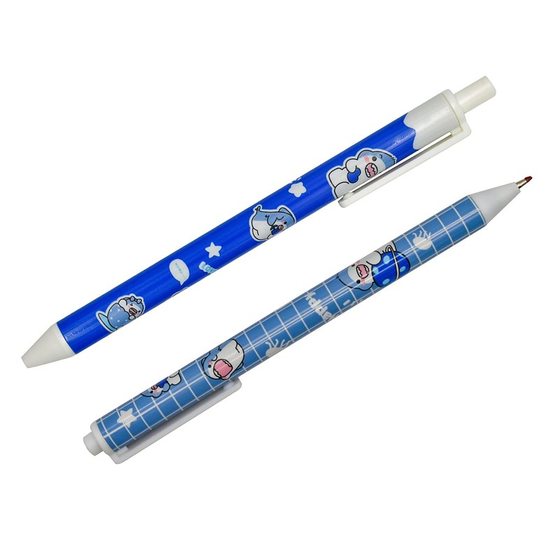 Maydahui Cute Shark Retractable Ballpoint Pen, Set of 12, 0.5mm,
