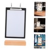 TEHAUX Double-Sided Wooden Menu Display Stand for Restaurants Coffee Shops