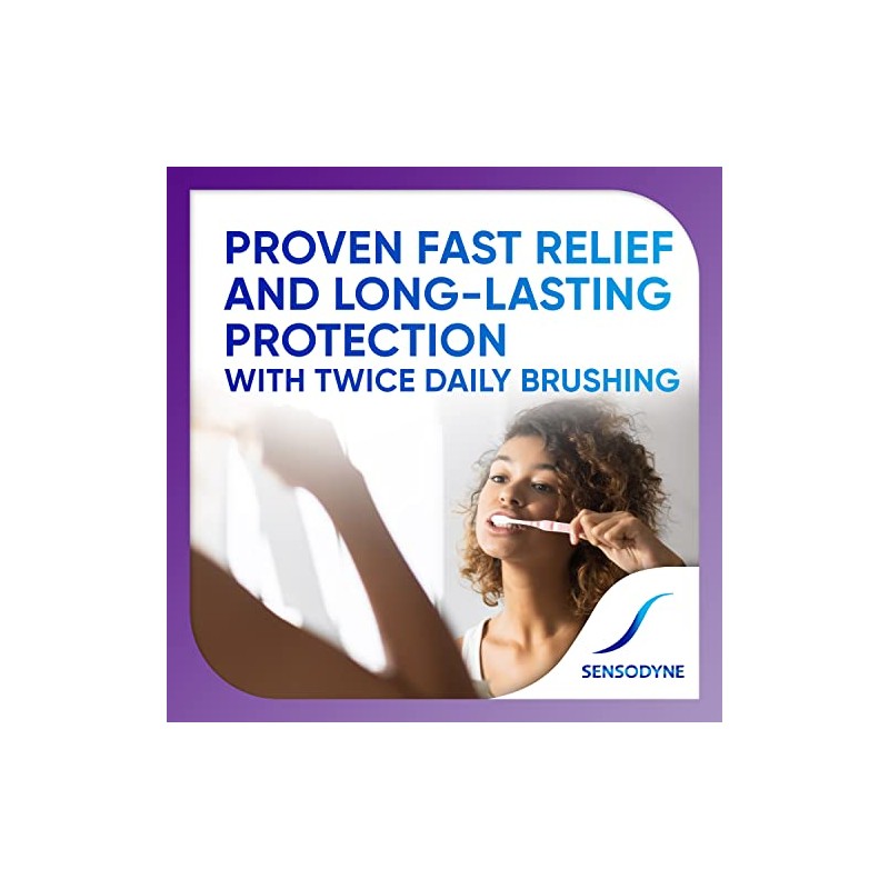 Sensodyne Rapid Relief Sensitivity Toothpaste for Sensitive Teeth, Extra Fresh,