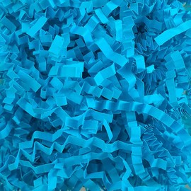 Wgudzpj 50g Raffia Paper Shred Crinkle Cut,for Easter Gift Wrapping Craft DIY Packaging Filling Party Decoration (Blue)