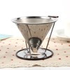 1x Portable 304 Stainless Steel Drip Dripper Double Layer Mesh