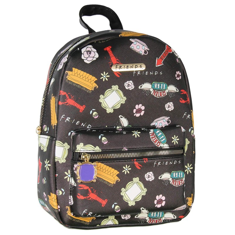 Bioworld Friends TV Show Allover Toss Print Faux Saffiano Leather