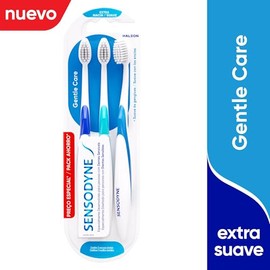 Sensodyne Cepillo de Dientes para Dientes Sensibles Cuidado Delicado, Suave, 3 Unidades