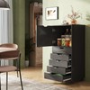 DEVAISE 5-Drawer Wood File Cabinet, Mobile Filing Cabinet with 1