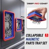 deepredcoast Collapsible Magnetic Parts Tray Set, 3 Pcs Silicone Magnetic