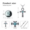 Ankh Necklace 925 Sterling Silver Turquoise Ankh Cross Pendant Necklace
