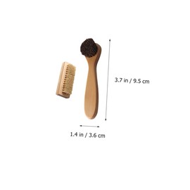 Mobestech 4pcs Wooden Pig Bristles Hand Cleaning Brushes Dual-Sided Handwashing Brushes for Home Salon and Travel Lightweight and Practical Skin Care Tools