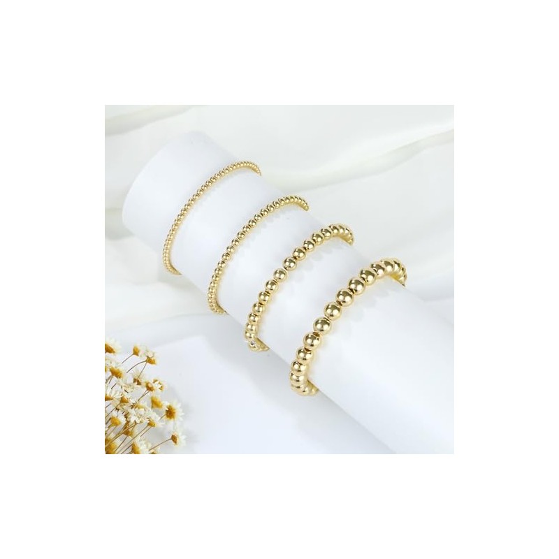 1100 abalorio redondas lisas – 3/4/6/8 mm de oro espaciador