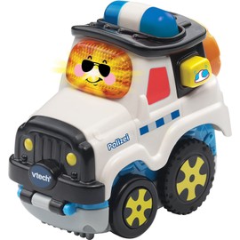 VTech Tut Tut Baby Flitzer - Press and Go Polizei – Spielzeugauto mit Musik, aufleuchtender Taste und spannenden Geräuschen – Für Kinder von 1-5 Jahren