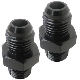 Xspeedonline Upgraded 2pcs 6AN to 6AN Male Flare Coupler Union Straight Fuel Hose Adapter Fitting Universal Fit