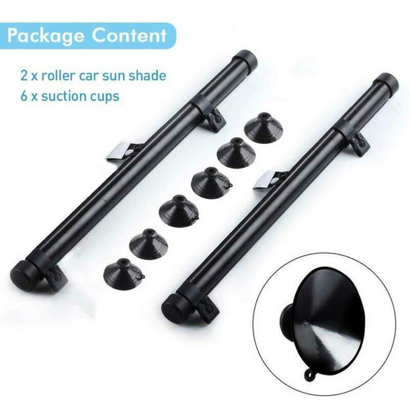 Car Side Window Sunshade 2pcs Car Retractable Side Window Sunshade