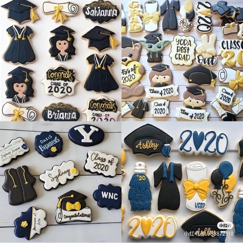 4.4" Graduation Cap Cookie Cutter, Stainless Steel Molds Graduation Cap