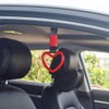 2PCS Heart-Shaped Car Handle Straps, Auto Grap Handle Warning Pull