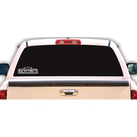 La Mamalona Decal Car Window Laptop Vinyl Sticker trokas Trucking Mexican Flag (White, 3" x 9")