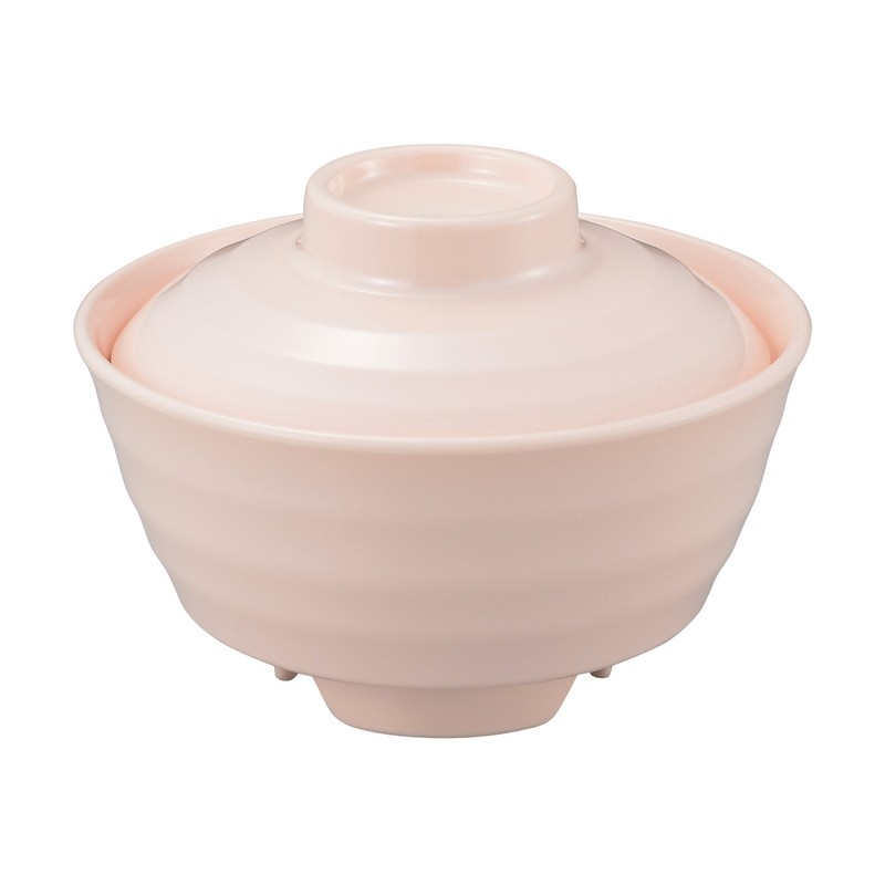 Entec PK-66B Melamine Dinnerware, Pink Series, Rice Bowl (Lid), Pink