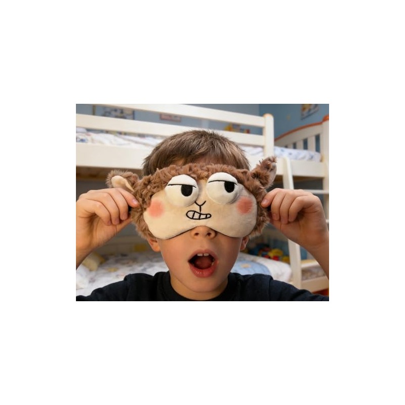 Eye Mask, Fluff Cartoon Animals Sleeping Funny Novelty Eye Cover