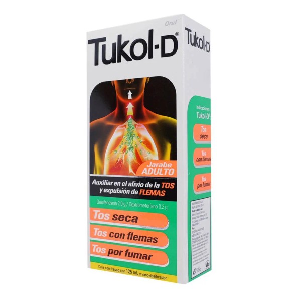 Tukol-d Adulto Jarabe 0,2 G/2 G/100 Ml, 1 Frasco 125