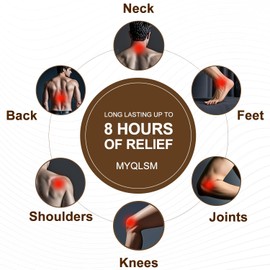 MYQLSM 60pcs Ginger Patch Natural Herbal Hot Patches, Pain Relief for Neck, Shoulder,Back,Waist,Hand,Knee, Foot,Joint and Muscle,Long Lasting Relief