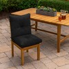 Arden Selections Outdoor Plush Modern Tufted Blowfill Dining Chair Cushion,