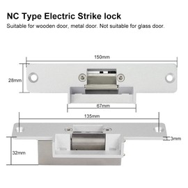 QTTYELOK WiFi Tuya Access Control System Kit 433MHz Wireless Smart APP Remote Control Door Opener + NC Fail Safe Electric Strike Lock + Exit Button + Power Plug