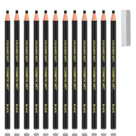 Waterproof Eyebrows Pencil Microblading Eyebrow Pen Supplies Pull Cord Peel-off Brow Pencil Create Long-Lasting Clear Wild Eyebrows (12 Black)