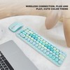 Keyboard Mouse Combo 2.4GHz Wireless Cute Retro 68 Round Keycaps