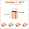 sourcing map 3/16"(5mm) Wire Rope Stop Sleeve, Copper Crimping Loops