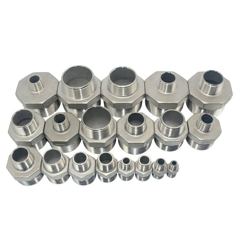 Megairon 1" x 3/4" Male Threaded Reducing Nipple Fitting/Adapter,Stainless Steel