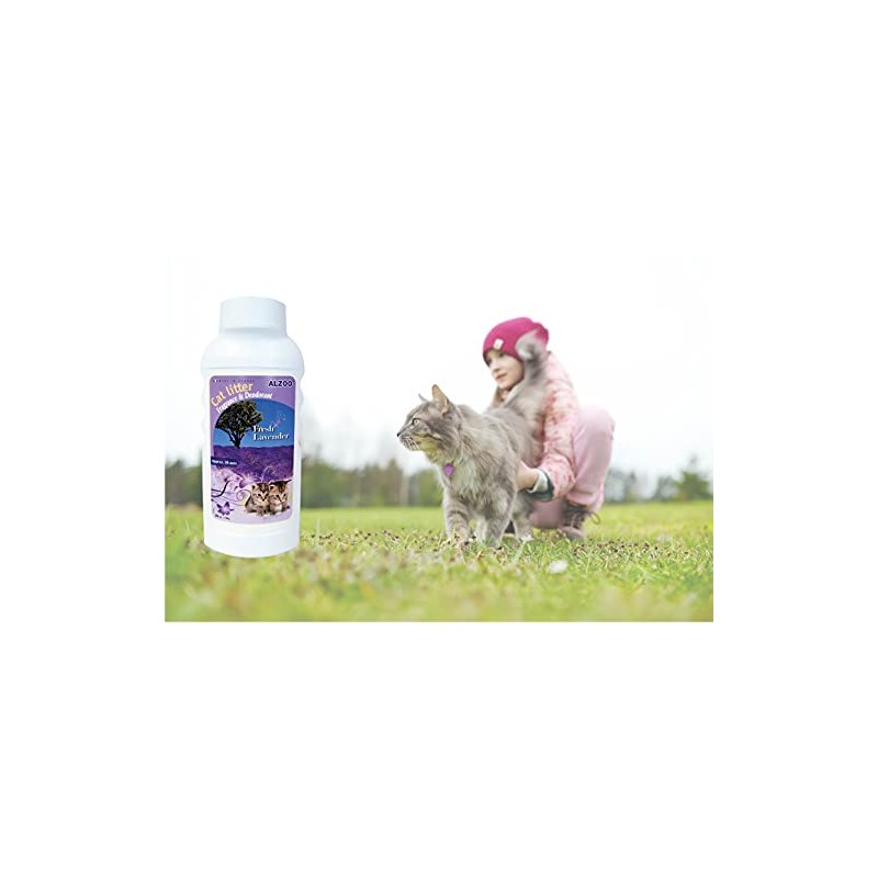 Alzoo Cat Litter Deodorizer, Lavender Bay