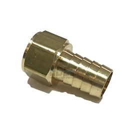 EDGE INDUSTRIAL 5/8" Hose ID to 1/2" Female NPT FNPT Straight Brass Fitting Fuel/AIR/Water/Oil/Gas/WOG (Qty 01)