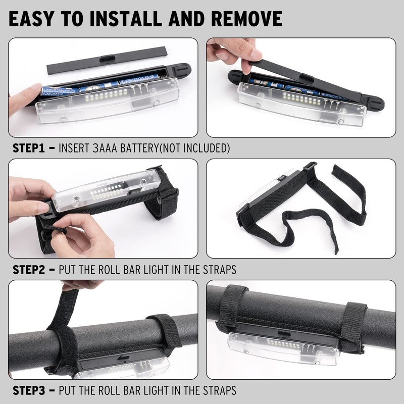 YCHOW-TECH UTV Interior Light Universal Roll Bar Mount LED Light