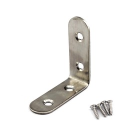 (20 Pieces) 50x50x2mm Angle Connector Corner Brackets (Thickness 2mm) Stainless Steel L Shape Brace Brackets with Screws