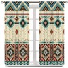 YCness Aztec Curtains for Bedroom, Southwestern Ethnic Geometric Window Treatments