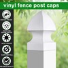 Lothee 6 Pcs Vinyl Post Cap Gothic Post Caps Decking