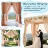 2 Panels 30"x 26.25Ft Wedding Arch Draping Fabric, Cream Sheer