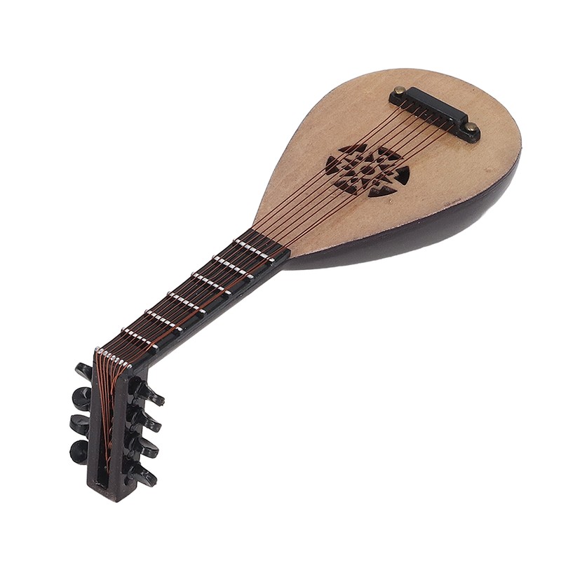 Lute Model Ornaments Simulation Pipa Chinese Guitar Stringed Instrument Decor