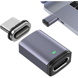 [BOEN] Magnetic Type C to Type C Converter Adapter Type C PD100W 5A Fast Charging Magnetic 480Mpbs Data Transfer for McbookPro/Air and Other USB C Devices for Gaming Consoles, Computers, Smartphones