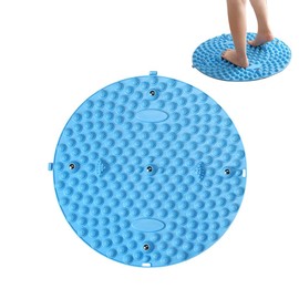 MIUPOO Foot Massage Mat,Relaxation Massage Mat Feet Massage Pad,Acupressure Mat for Feet,Anti Fatigue Walk Stone Acupoint Mat Particle Portable Massage Tool for Walking Long Sitting,Blue,13.4Inches