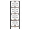 CHOEZON 5-Tier Corner Shelf, Corner Bookcase, 55.2" Tall Vertical Display