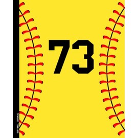 Softball Journal #73: College Ruled Composition Notebook | 110 Pages | Yellow
