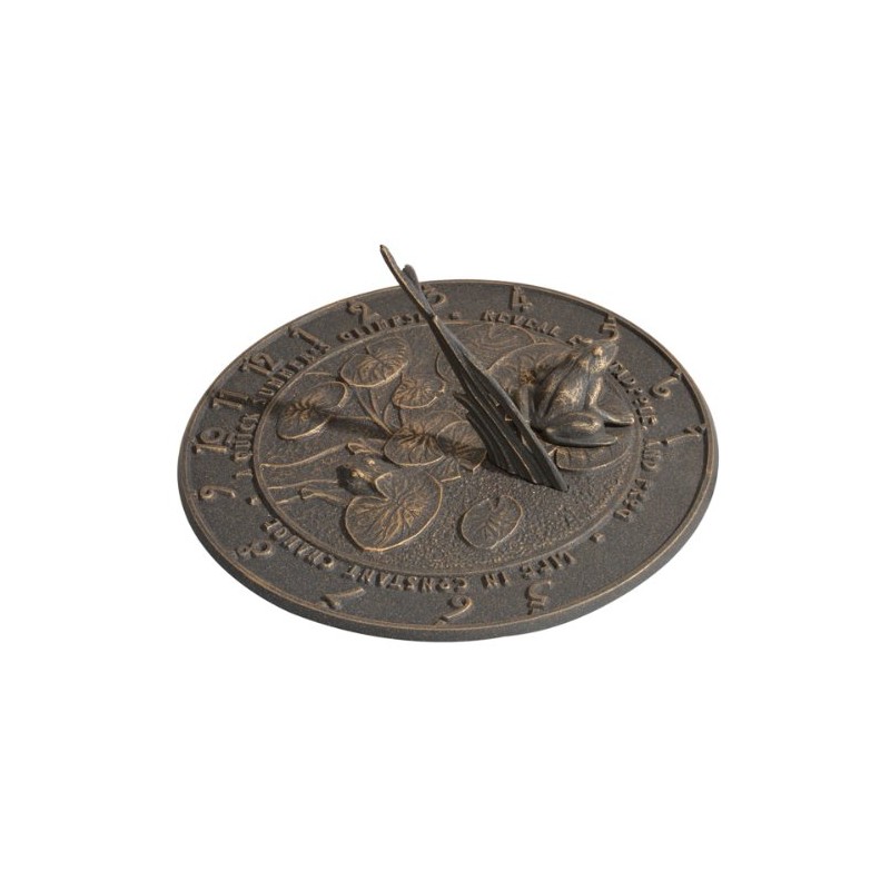 Whitehall Products Frog Sundial, Oil Rub Bronze