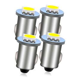 Ruiandsion - 4 bombillas LED BA7S de 6 V 5050 1SMD de 100 lm, luz LED blanca para panel de instrumentos, luz de panel de instrumentos, tierra negativa