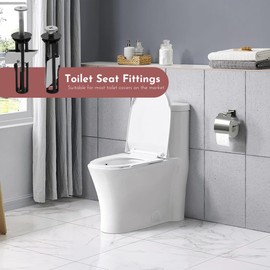 Toilet Seat Bolts and Screws,Toilet Seat Fittings,Heavy Duty Toilet Seat Fastener Bolt Kit,toilet fixing kit,Toilet Seat Replacement Parts Kit(Screws-2)