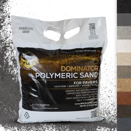 10 Pound Charcoal Gray DOMINATOR Polymeric Sand with Revolutionary Ceramic Flex Technology for Stabilizing Paver Joints/Gaps, 1/8” up to 4”, Professional Grade Results
