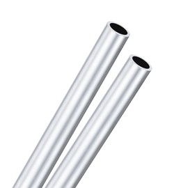 M METERXITY 2-Pack 300mm 6063 Aluminum Round Tube, 14mm ID 20mm OD Seamless Aluminum Tubing for Construction/Machining/DIY Crafting, Metal Straight Pipe [0.55"x0.79"x12"]