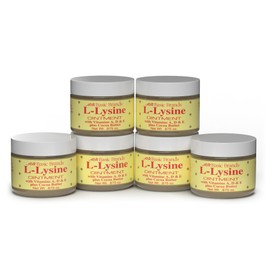 Basic Brands - L-Lysine Ointment - 0.875 oz - Lysine Cold Sore Treatment and Blister Relief - Soothes Chapped Lips and Dry Skin – 6-Pack